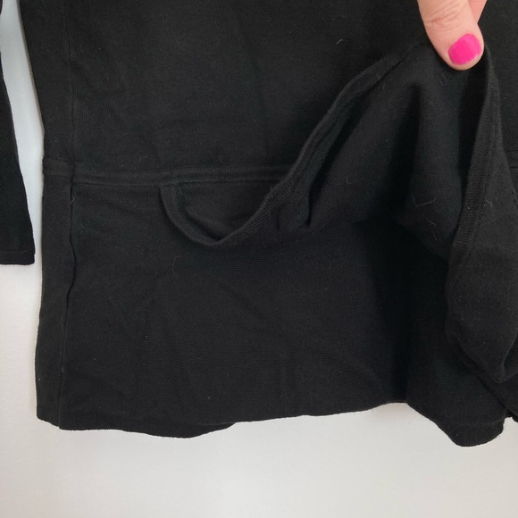 White House Black Market wrap around Style black sweater - Picture 4 of 8